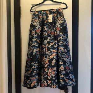 LK Bennett Navy Floral Skirt - brand new tags on